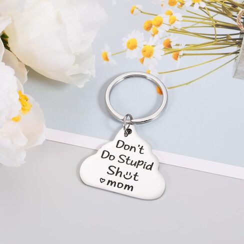 Funny Fathers Day Gift for Son Funny Gifts for Boys Girls New Driver Son Daughter Gifts from Mom Dad Gifts for Son Daughter Birthday Gifts for Women Men Don't Do Stupid Keychain for Son in Saudi Arabia