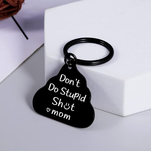 Funny Fathers Day Gift for Son Funny Gifts for Boys Girls New Driver Son Daughter Gifts from Mom Dad Gifts for Son Daughter Birthday Gifts for Women Men Don't Do Stupid Keychain for Son in Saudi Arabia