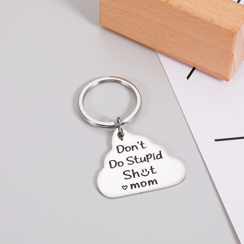 Funny Fathers Day Gift for Son Funny Gifts for Boys Girls New Driver Son Daughter Gifts from Mom Dad Gifts for Son Daughter Birthday Gifts for Women Men Don't Do Stupid Keychain for Son in Saudi Arabia