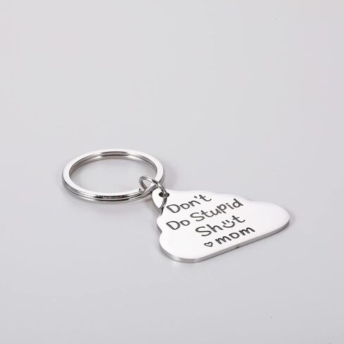 Funny Fathers Day Gift for Son Funny Gifts for Boys Girls New Driver Son Daughter Gifts from Mom Dad Gifts for Son Daughter Birthday Gifts for Women Men Don't Do Stupid Keychain for Son in Saudi Arabia