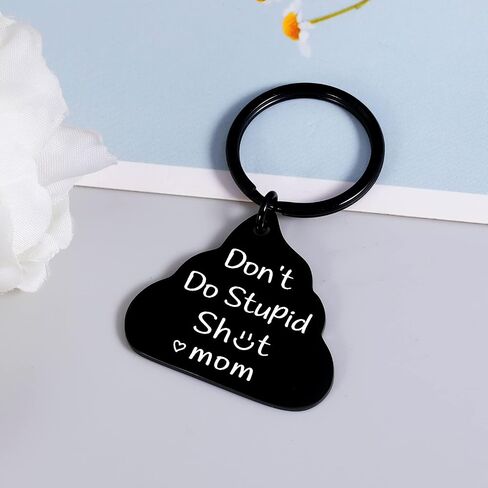 Funny Fathers Day Gift for Son Funny Gifts for Boys Girls New Driver Son Daughter Gifts from Mom Dad Gifts for Son Daughter Birthday Gifts for Women Men Don't Do Stupid Keychain for Son in Saudi Arabia