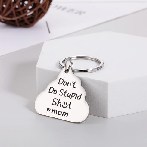 Funny Fathers Day Gift for Son Funny Gifts for Boys Girls New Driver Son Daughter Gifts from Mom Dad Gifts for Son Daughter Birthday Gifts for Women Men Don't Do Stupid Keychain for Son in Saudi Arabia