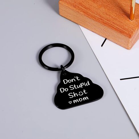 Funny Fathers Day Gift for Son Funny Gifts for Boys Girls New Driver Son Daughter Gifts from Mom Dad Gifts for Son Daughter Birthday Gifts for Women Men Don't Do Stupid Keychain for Son in Saudi Arabia