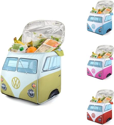 Volkswagen Large Soft Sided Cooler Bag - Collapsible Insulated Picnic Lunch Bag with Adjustable Strap (30 Liter) - VW Bus Accessories in Saudi Arabia