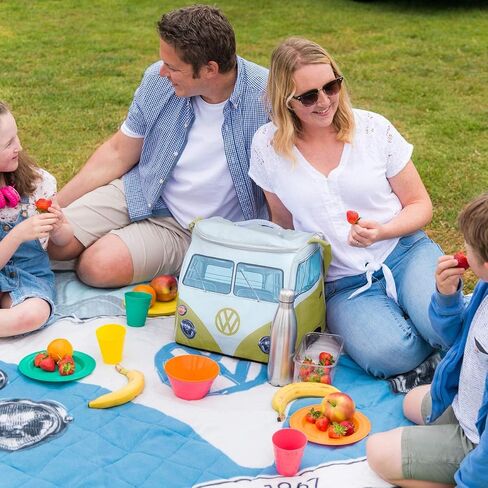 Volkswagen Large Soft Sided Cooler Bag - Collapsible Insulated Picnic Lunch Bag with Adjustable Strap (30 Liter) - VW Bus Accessories in Saudi Arabia