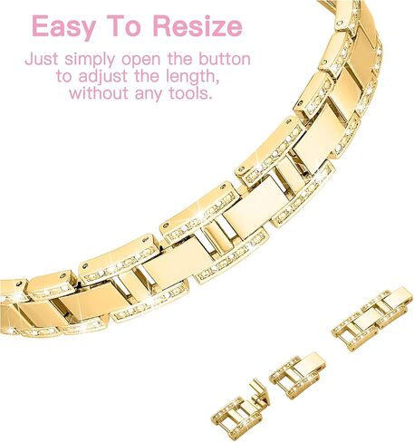 Wipalor Dressy X Band لأساور ساعات Apple الذهبية مقاس 40 مم للنساء مع حافظة ماسية لامعة، أساور iWatch معدنية رفيعة للنساء، حزام لطيف مصمم لساعة Apple Watch SE Band Series 6 Band Series 5 4- ذهبي in Kuwait