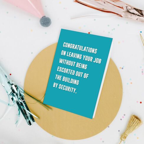 Funny Retirement Card for Him Her, Humorous Going Away Card for Boss Coworker, Good Luck Card for Women Men, Congratulations On Leaving Your Job Card in Saudi Arabia