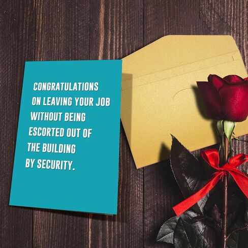 Funny Retirement Card for Him Her, Humorous Going Away Card for Boss Coworker, Good Luck Card for Women Men, Congratulations On Leaving Your Job Card in Saudi Arabia