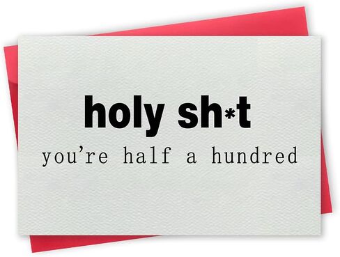 Funny 50th Birthday Card for Men Women, Rude 50th Birthday Gift for Him Her, Cheeky 50 Years Old Birthday Card for Friend in Saudi Arabia