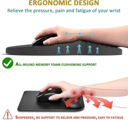Ergonomic Mouse Pad Wrist Support with Massage Bulge Design, Pain Relief Mousepad Wrist Rest with Memory Foam & Non-Slip Base, Large Computer Mouse Pads for Home Office (Graffiti) in Saudi Arabia
