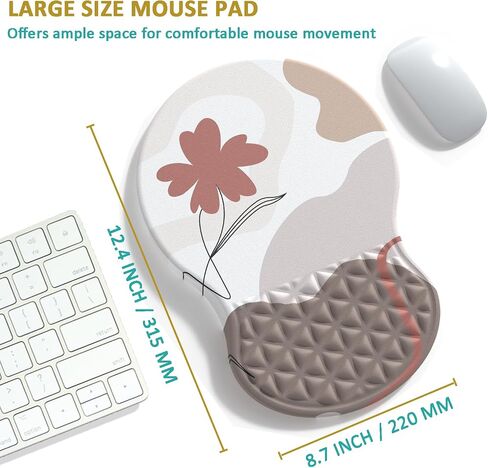 Ergonomic Mouse Pad Wrist Support with Massage Bulge Design, Pain Relief Mousepad Wrist Rest with Memory Foam & Non-Slip Base, Large Computer Mouse Pads for Home Office (Graffiti) in Saudi Arabia