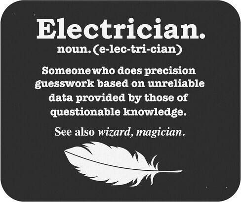 Engineer 9" Mousepad Engineering Mousemat - Funny Electrician Definition Graduation Graduate Black Office Poster White Mouse Mat Mouse Pad Canvas in Saudi Arabia