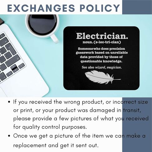 Engineer 9" Mousepad Engineering Mousemat - Funny Electrician Definition Graduation Graduate Black Office Poster White Mouse Mat Mouse Pad Canvas in Saudi Arabia