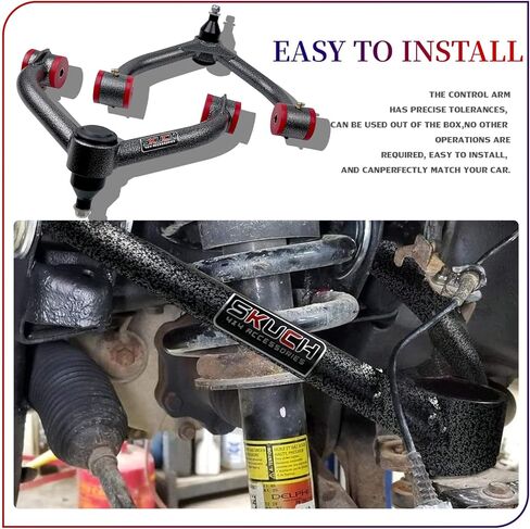 أذرع التحكم العلوية الأمامية لـ 2011-2020 Chevy Silverado 2500HD 3500HD GMC Sierra 2500HD 3500HD، مجموعات تعليق رفع 2-4 بوصة أذرع تحكم قابلة للتعديل مع وصلة كروية قطعتان in Kuwait