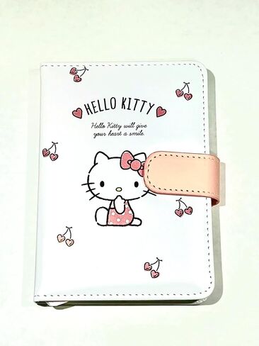 Hello Kitty Notebook, Girls Diary, Cute Pocket Book, Softbound/Soft Cover Notebook & Journal - White and Pink Cherry with Hearts Pocket Book 4.1" x 5.8" x 1.18" Layflat Binding Design. in Saudi Arabia