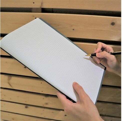 SlideNote made in Tokyo, Japan 2 Functions of Files and Notebooks One-Touch Mechanism Holeless Paper A4 Size Revolutionary Stationery (Dark Gray) in Saudi Arabia