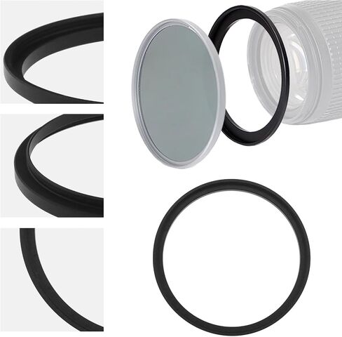 49mm to 52mm Camera Filter Ring Camera Filter Adapter Ring Camera Lens Aluminum Alloy Ring Camera Filter Aperture Conversion Ring Camera Filter Accessory in Saudi Arabia