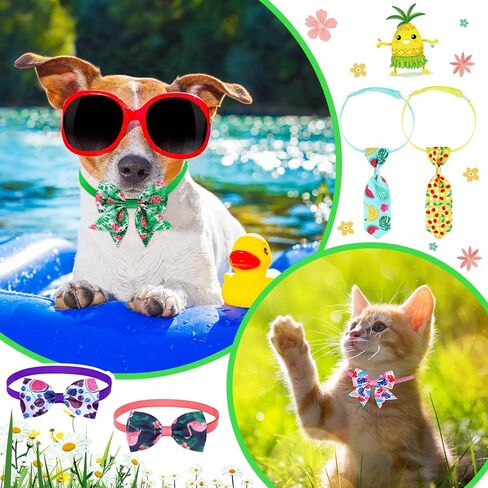 Sanwuta 300 Pcs Dog Bow Tie Collars Bulk for Dogs Adjustable Summer Spring Basic Dog Bowtie Collars for Medium Large Dogs 120 Pet Neck Ties 120 Bowties 60 Bowknot Set for Pet Grooming Accessories in Saudi Arabia