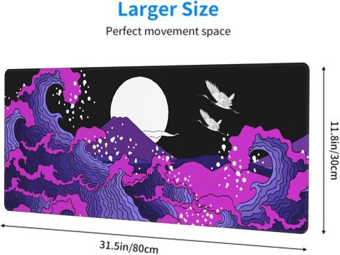 White Topographic Contour Gaming Mouse Pad 35.4 X 15.7 Inch XXL Geographic Map Lines Full Des Mousepad Extended Large Non-Slip Rubber Base Keyboard Mat with Stitched Edges for Home Office in Saudi Arabia