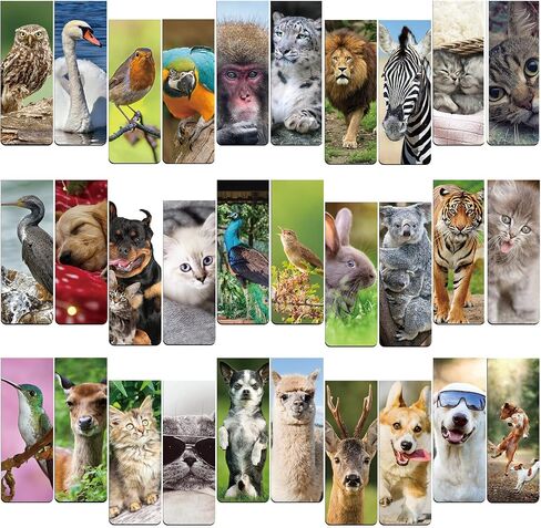 60 Pieces Cool Kids Magnetic Bookmarks Set for Kids Cute Animal Book Marks Space Galaxy Magnetic Bookmarks Cute Cat Bookmarks Cute Dog Bookmarks for Book Lovers Book Club Classroom Gifts for Students in Saudi Arabia