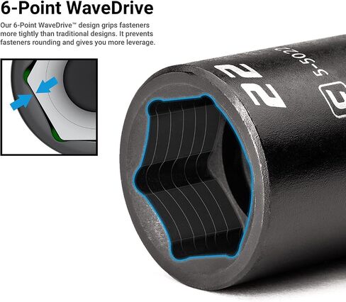 Capri Tools 14 mm Stubby Impact Socket, 3/8 in. Drive, 6 Point, Metric in Saudi Arabia