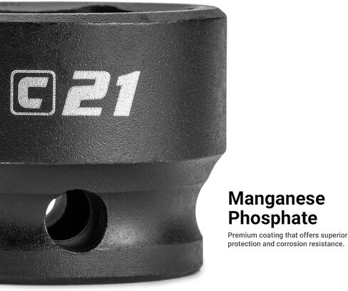 Capri Tools 14 mm Stubby Impact Socket, 3/8 in. Drive, 6 Point, Metric in Saudi Arabia