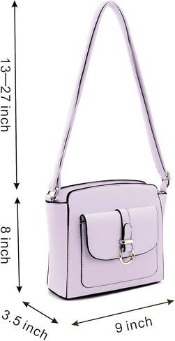 LA TERRE Lightweight Medium Crossbody Bags for Women, Small Crossbody Handbags Vegan Leather Shoulder Bag Purses in Kuwait