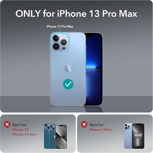 Goodon for iPhone 13 Pro Max Case with Screen Protector and Enhanced Camera Lens Cover - Floral Design for Women and Girls - Slim Fit Shockproof Matte Flexible TPU Protective Phone Case - Butterfly in Saudi Arabia
