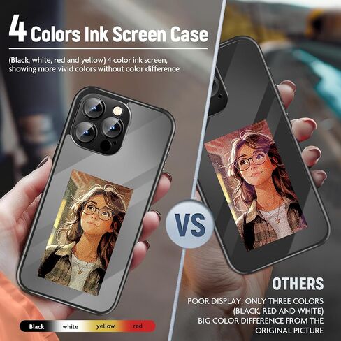Smart Ink Phone Case for iPhone 15 Pro, Magnetic NFC Transmission Ink Screen Phone Case with AI, Customizable Images E-Ink Screen iPhone Case Long-Lasting Display, Snap Frame DIY Phone Case Cover in Saudi Arabia