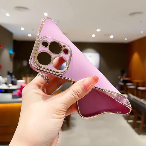 Lafunda Compatible for iPhone 13 Case Cute, Luxury Golden Edge Electroplate Case for Women Girls, Full Camera Protection Shockproof Anti-Scratch Soft TPU Bumper Phone Case Cover for iPhone 13, White in Saudi Arabia