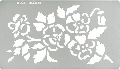 Aleks Melnyk No.356 Metal Stencil, Japanese Flowers Sakura, Small Stencil, 1 PC, Template for Wood Burning, Engraving, Crafting, Scrapbook, Art in Saudi Arabia
