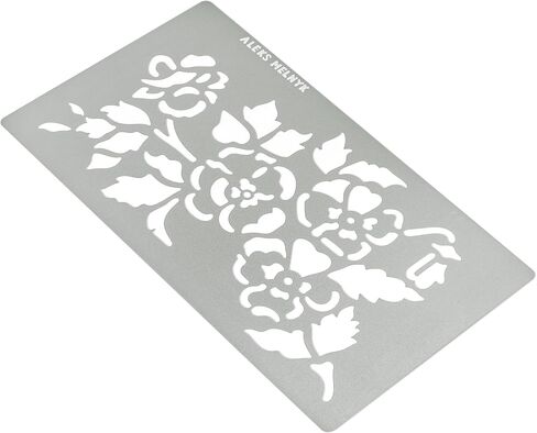Aleks Melnyk No.356 Metal Stencil, Japanese Flowers Sakura, Small Stencil, 1 PC, Template for Wood Burning, Engraving, Crafting, Scrapbook, Art in Saudi Arabia