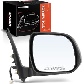 A-Premium Passenger Side Power Door Mirror - Compatible with Toyota Tacoma 2012 2013 2014 2015 - Non-Heated Manual Folding Black Outside Rear View Mirror - Replace# 8791004201