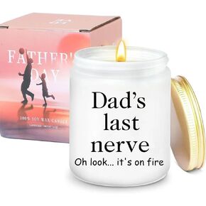 Dad Gifts from Daughter Son, Funny Fathers Day Birthday Gifts, Best Dad Birthday Gifts for Dad Step Dad Father in Law Him Bonus Dad, Lavender Scented Candles(7oz)