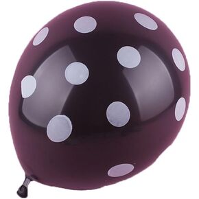 50 Ct 12 Inch Red Balloons Polka Dot Balloon White Dot Balloon For Festival Party Decoration Birthday Air balls (Red)