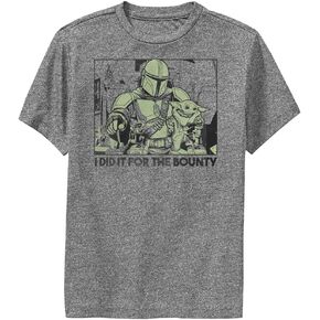 STAR WARS Mandalorian Mando Logo Boys Short Sleeve Tee Shirt
