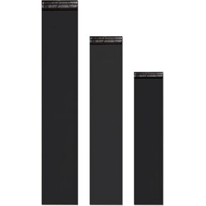 Long Black Poly Mailers 8x26 Inch 100 Pack Envelopes Bag for Unique Items, Self Sealing Waterproof Mailing Shipping Bags