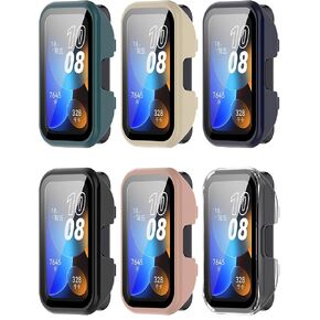 FitTurn Compatible with Huawei Band 9/9 NFC Screen Protector Case, Replacement Color PC Bumper with Tempered Glass Full Screen Protector Cover Film Accessories for Huawei Band 9/9 NFC Watch