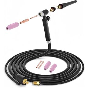 Reboot TIG Welding Torch 13FT Cable With Flexible Head WP-17FV Argon Air Cooled Lift TIG Torch 150Amp 10-25mm Connector For Reboot Welder Mahine RBM21000D RBM2000D RBM2500 Or Other Brand Lift TIG
