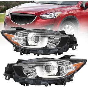 مجموعة المصابيح الأمامية Sunhua مناسبة لطراز هالوجين 2013-2016 Mazda CX-5، مصباح أمامي بديل لجهاز عرض الهالوجين من المصنع، جانب السائق والراكب in Kuwait
