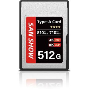 CFexpress Type A Memory Card, Up to 810MB/s Read & 710MB/s Write for 4K 8K Recording RAW Video& Photo, Compatible with Sony Alpha&FX Cameras, Supports PCle 3.0 (PRO, 256GB)