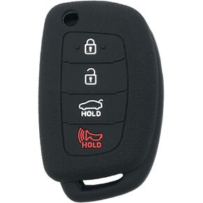 Silicone Protector Key Fob Cover Case fit for Hyundai Santa Fe Sonata Folding Flip Keyless Entry Key Fob