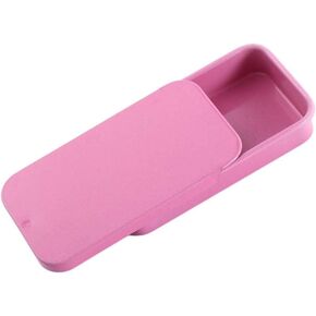 Pink 60x34x11mm Metal Rectangular Empty Mini Tin Box, Tinplate Push Candy Pill Cases Bins Small Jewelry Organizer Box Decorative Boxes