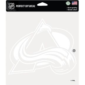 Wincraft NHL Colorado Avalanche Perfect Cut White Decal, 8 x 8, Multicolor