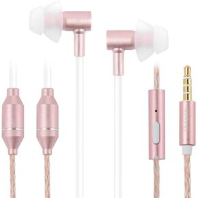 ibrain Air Tube Headphones EMF Free Airtube Earbuds Wired Air Tube Headset with Microphone in Ear Airtube Earphones Noise Cancelling for Safe Listening - Black