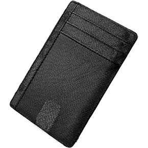 Minimalist Wallet for Men Slim Front Pocket Wallets for Mens Women Real Leather Credit Card Holder RFID Blocking for Work Travel
