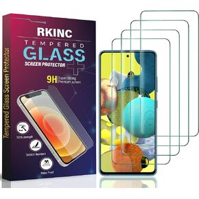 Screen Protector [4-Pack] for Samsung Galaxy A71 4G / 5G / 5G UW/Galaxy Note 10 Lite, Tempered Glass Film Screen Protector, 0.33mm [LifetimeWarranty][Anti-Scratch][Anti-Shatter]