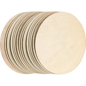 15 PCS 15 Inch Round Wood Circles,0.1 Inch Thick Wood Slices, Unfinished Wood Circles for Crafts, Door Hanger, Wall Art, DIY and Decorations