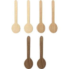 QWORK Wood Carving Spoon Blank Beech Basswood Black Walnut Spoon Mould, Unfinished Wooden Craft Whittling Kit Wood Spoon Whittling Craft Wood Blanks for Carving