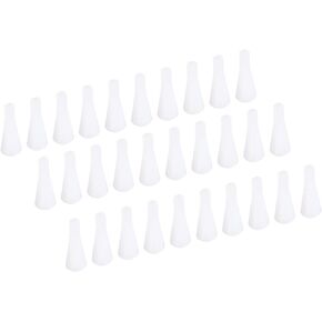 YOKIVE 30Pcs Silicone Rubber Stoppers, Tapered Plugs with High-Temperature Resistance | Protect Hole, Great for Lab Industry (White, 5/32" to 5/16")